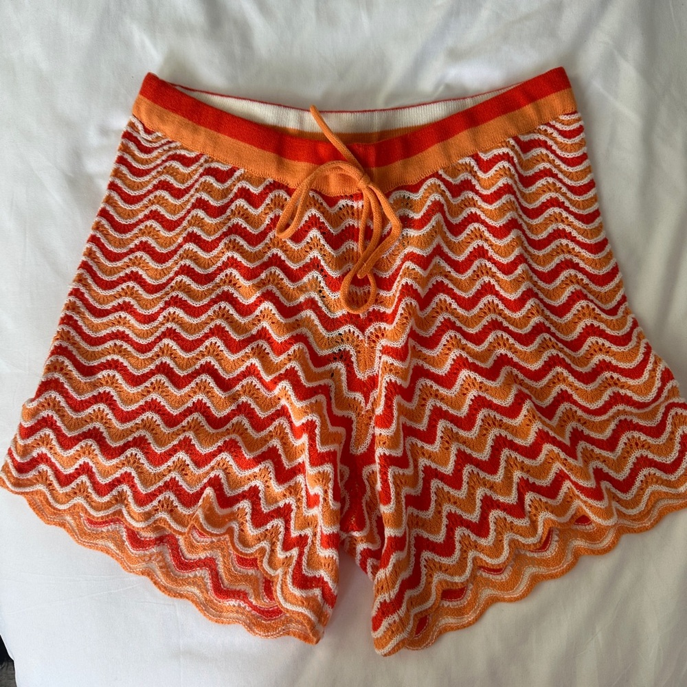 Noisy May Multicolor Zigzag Knit Shorts